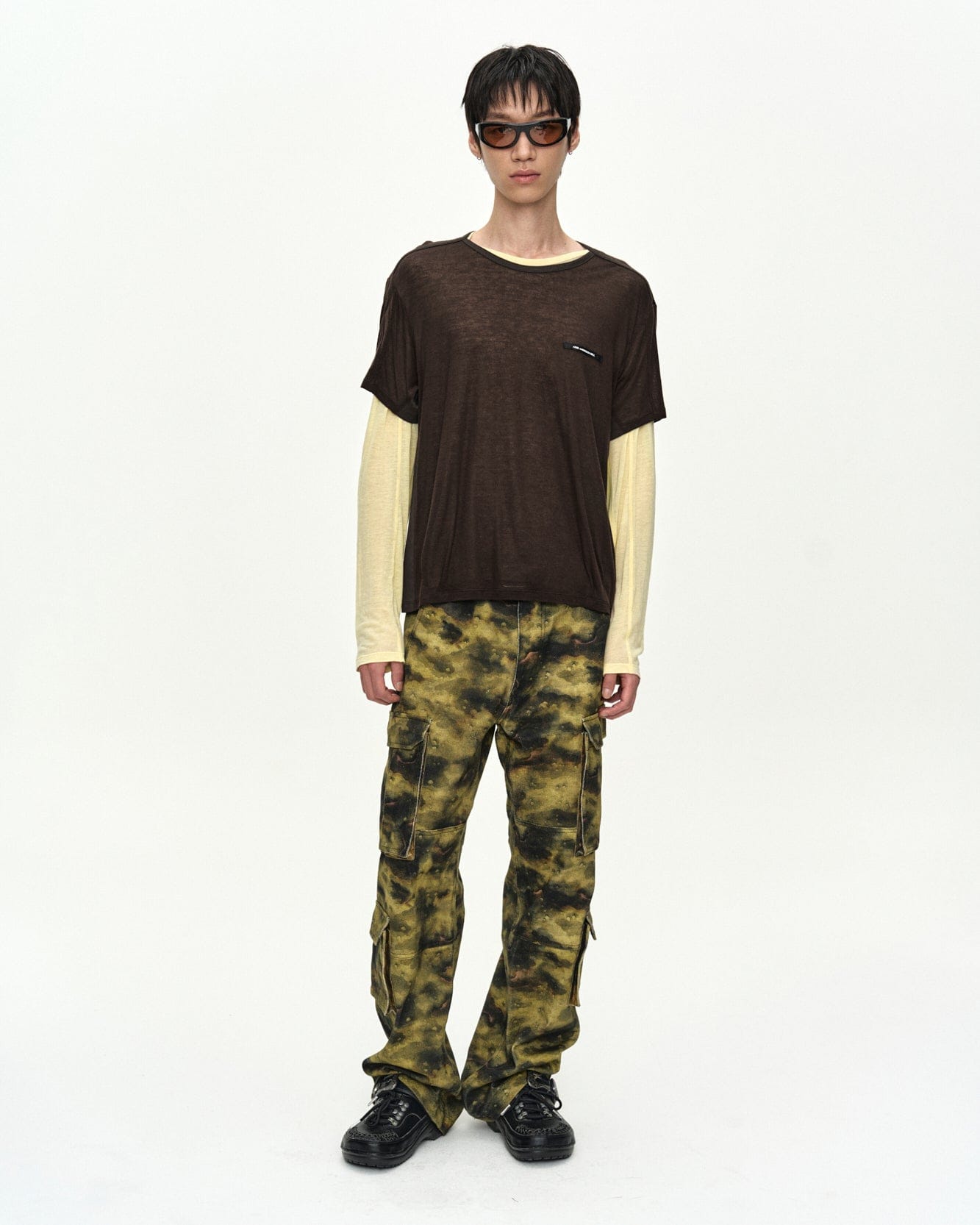 BRAD LAYERED T-SHIRT atb1531m(LEMON/BROWN) – Andersson Bell
