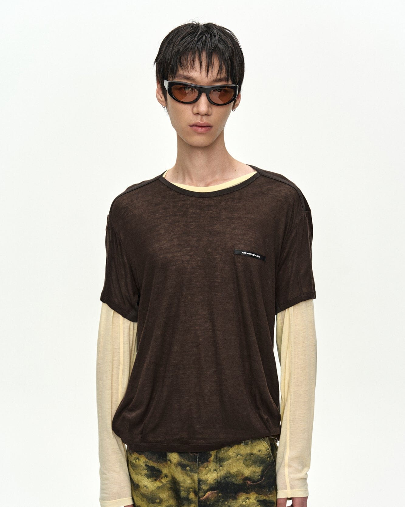 BRAD LAYERED T-SHIRT atb1531m(LEMON/BROWN) – Andersson Bell