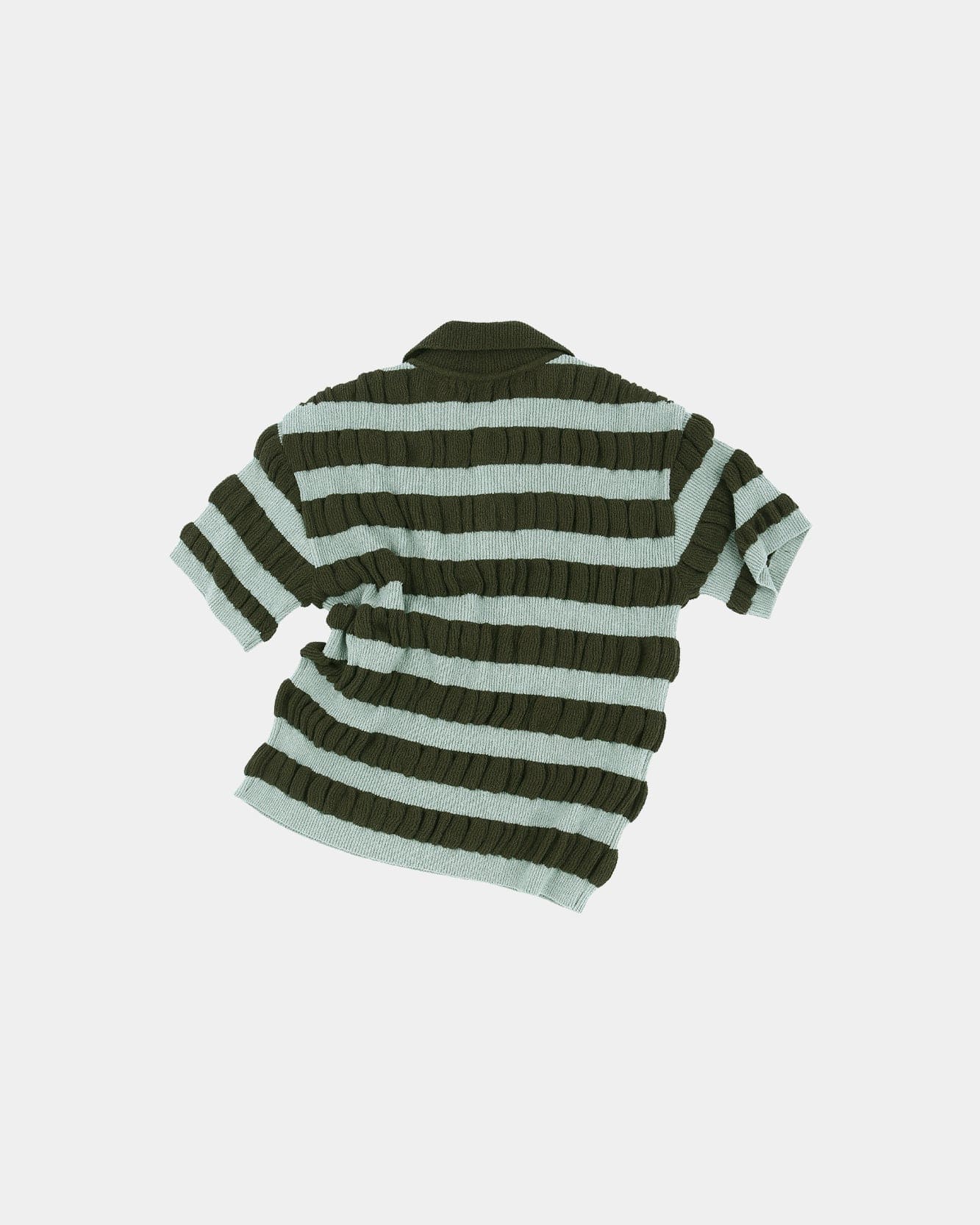기타 BUBBLE STRIPE POLO SWEATER atb1246m(BROWN/MINT)