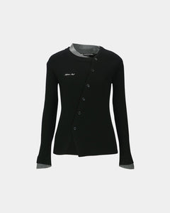 기타 BUTTON SLIM KNIT CARDIGAN atb1383w(BLACK)