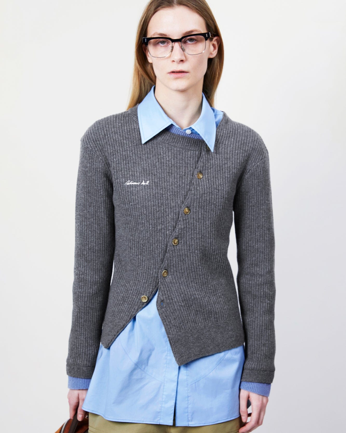 기타 BUTTON SLIM KNIT CARDIGAN atb1383w(GREY)