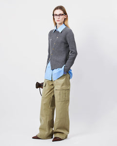 기타 BUTTON SLIM KNIT CARDIGAN atb1383w(GREY)