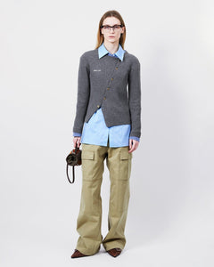 기타 BUTTON SLIM KNIT CARDIGAN atb1383w(GREY)