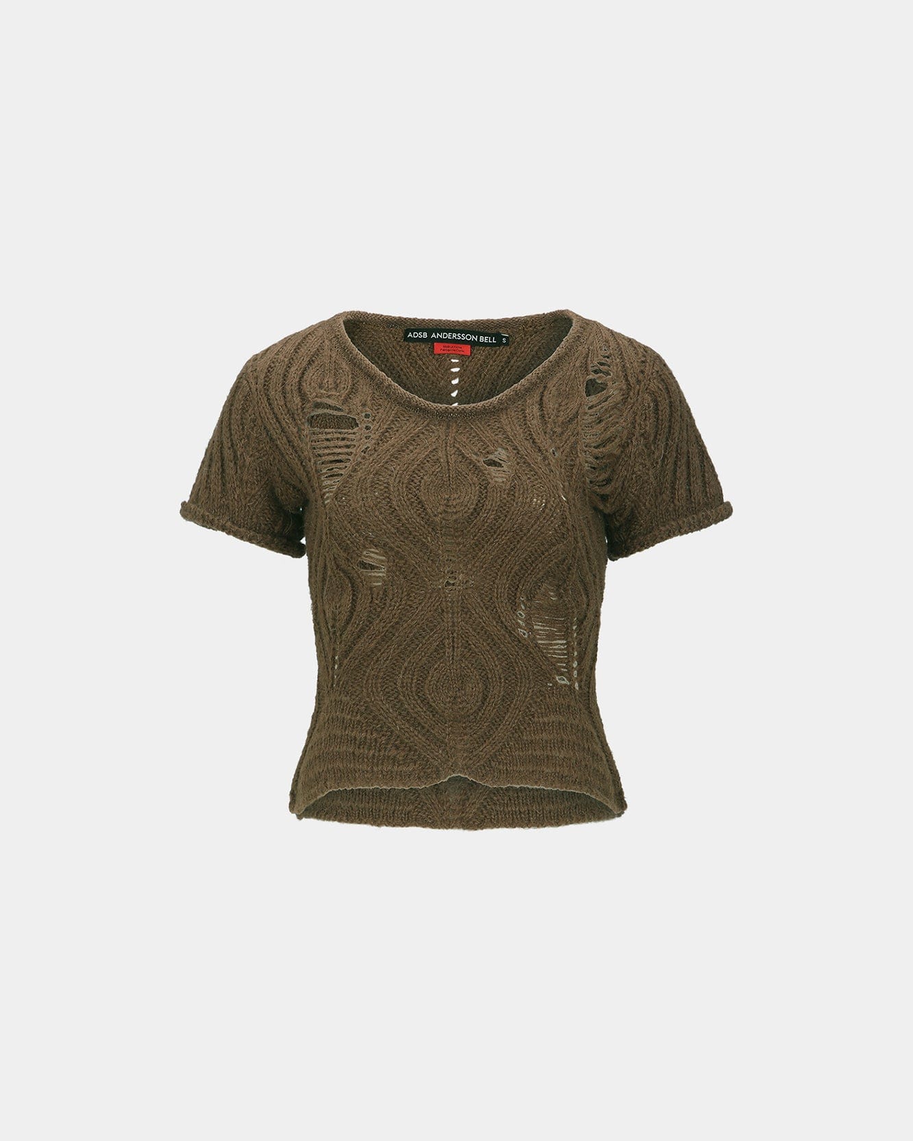 기타 CAP SLEEVE SWEATER LAYERED TOP atb1352w(BROWN)