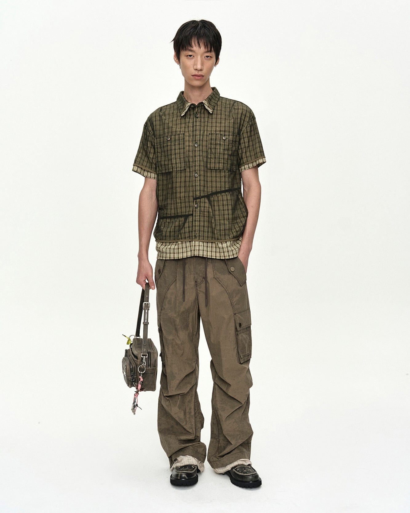 CARPENTER CARGO WIDE-LEG TROUSERS apa901m(KHAKI BROWN) – Andersson