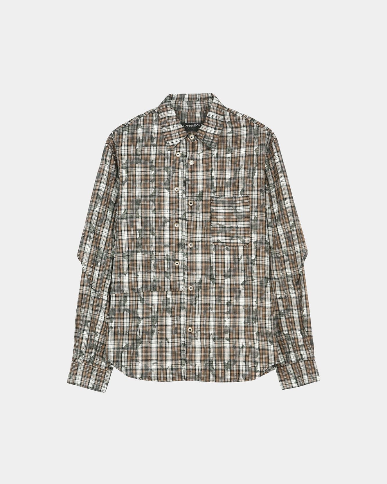 기타 CHECK LAYERED SHIRT atb1368m(BEIGE)