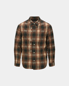 기타 CHECK LAYERED SHIRTS atb1337m(BROWN)