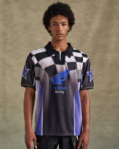 기타 CHECKERBOARD RACING T-SHIRTS atb1298m(BLUE/BLACK)