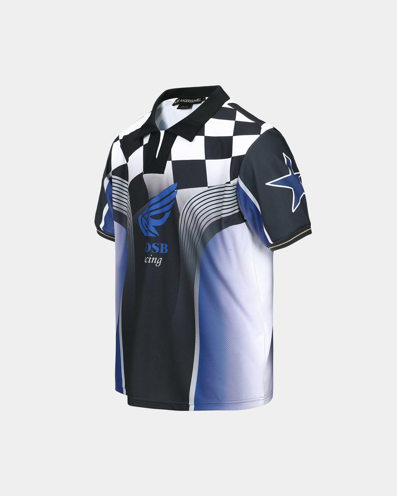 기타 CHECKERBOARD RACING T-SHIRTS atb1298m(BLUE/BLACK)