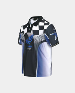 기타 CHECKERBOARD RACING T-SHIRTS atb1298m(BLUE/BLACK)