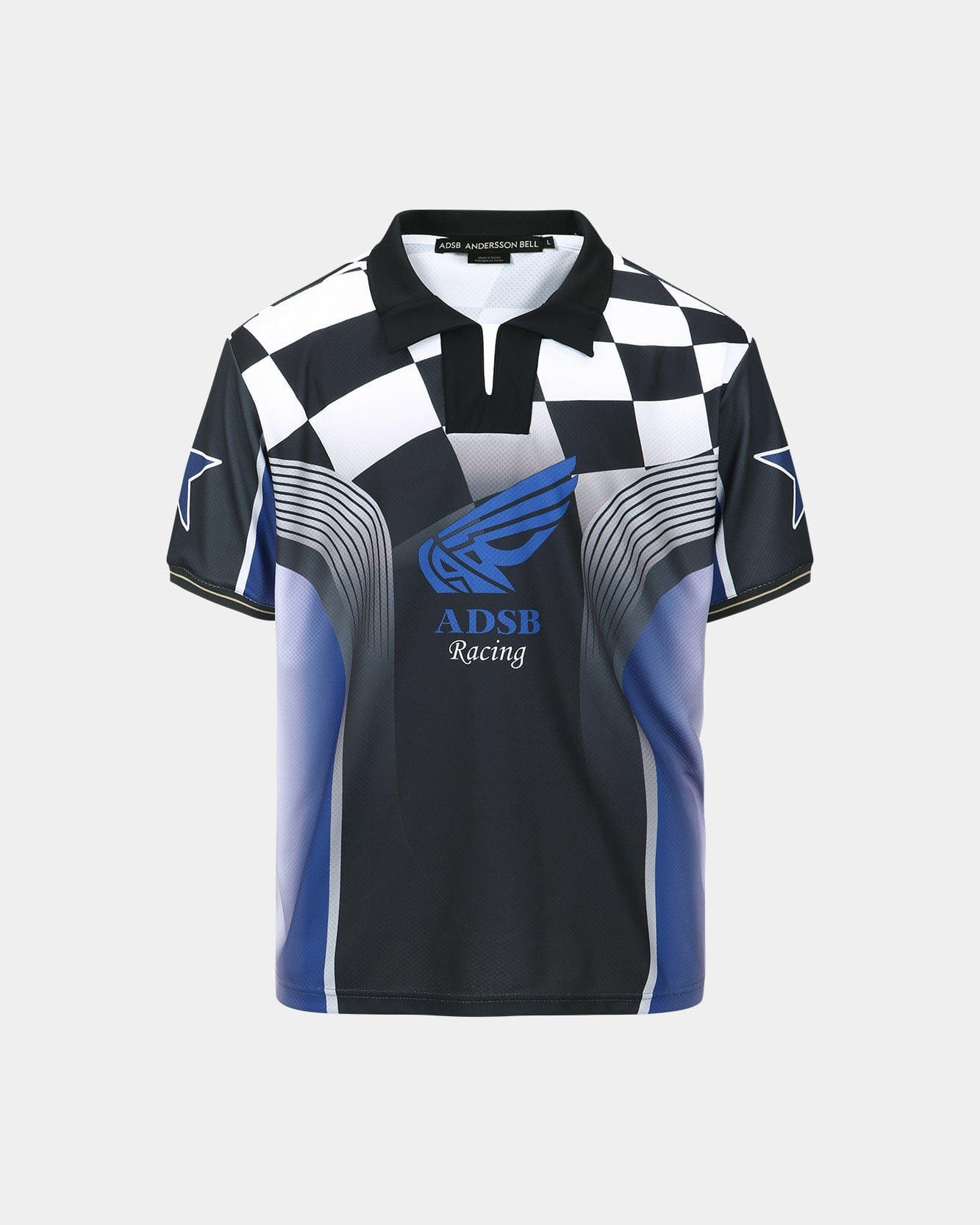 기타 CHECKERBOARD RACING T-SHIRTS atb1298m(BLUE/BLACK)
