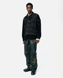 기타 COLLARLESS POCKET VEST awa733m(BLACK)
