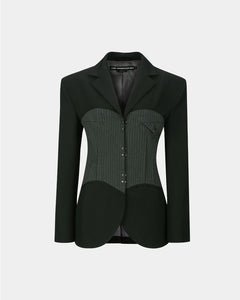 기타 CORSET INSERTED BLAZER awa684w(BLACK)