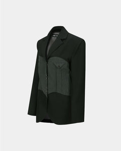 기타 CORSET INSERTED BLAZER awa684w(BLACK)