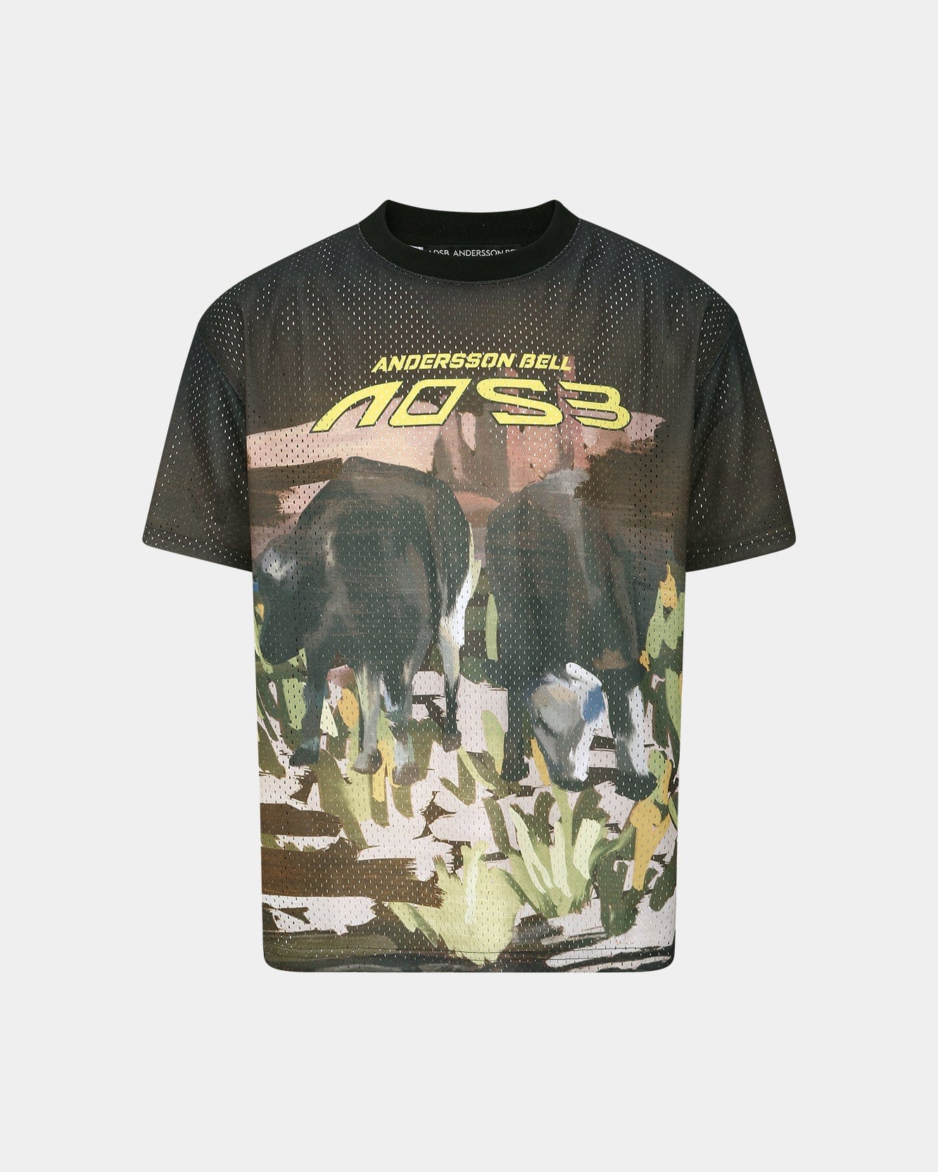 기타 COW PRINTED MESH T-SHIRTS atb1288m(BROWN)