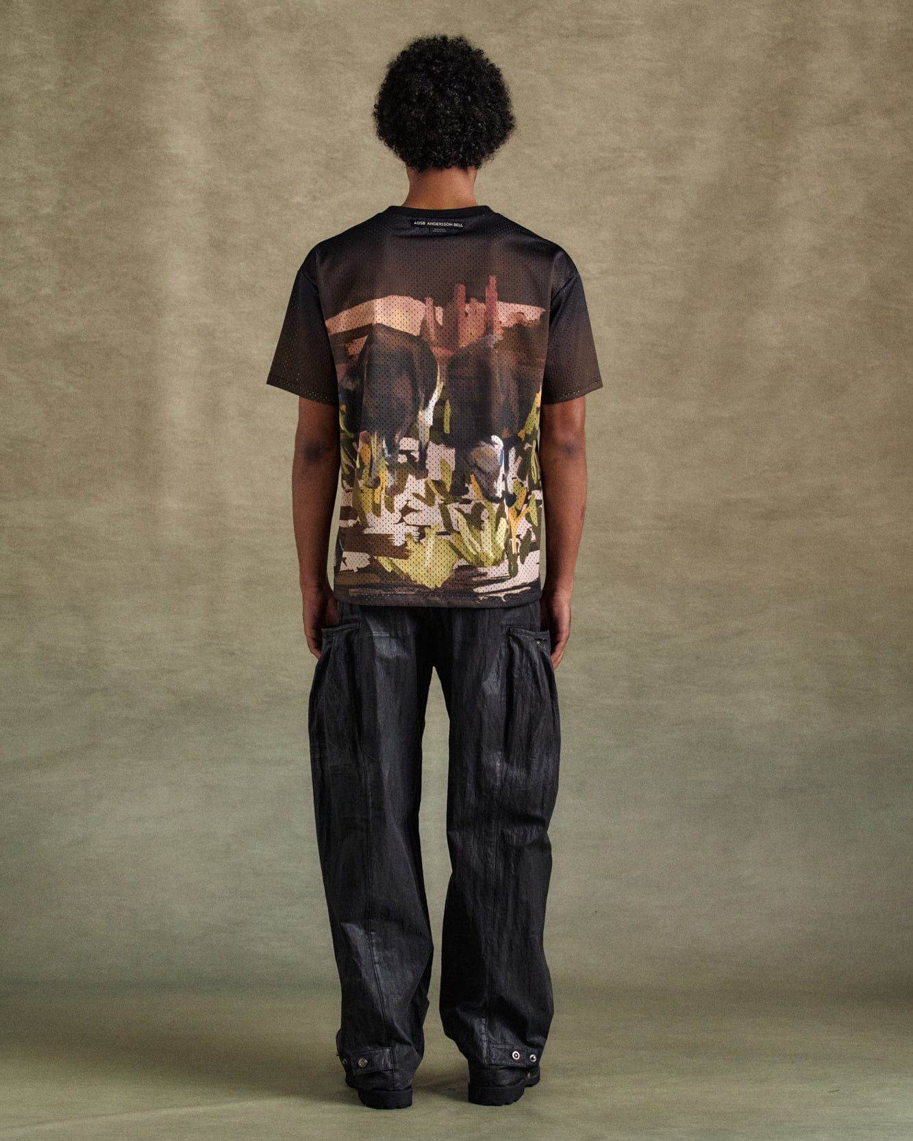 기타 COW PRINTED MESH T-SHIRTS atb1288m(BROWN)