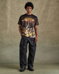 기타 COW PRINTED MESH T-SHIRTS atb1288m(BROWN)