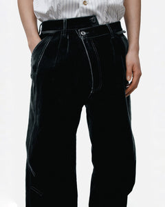 기타 CROSSOVER CARPENTER WIDE-LEG JEANS apa835m(BLACK)