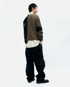 기타 CROSSOVER CARPENTER WIDE-LEG JEANS apa835m(BLACK)