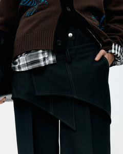 기타 CROSSOVER WRAP TAILORED TROUSER apa862w(BLACK)
