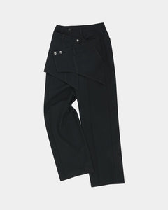 기타 CROSSOVER WRAP TAILORED TROUSER apa862w(BLACK)