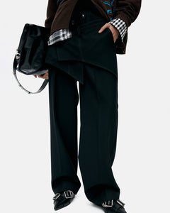 기타 CROSSOVER WRAP TAILORED TROUSER apa862w(BLACK)
