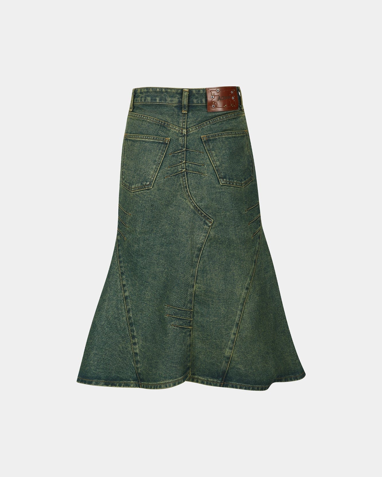 기타 CUSTOM FLARE LAYERED SKIRT apa846w(ARMY GREEN)