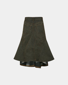 기타 CUSTOM FLARE LAYERED SKIRT apa847w(SUNSET BROWN)