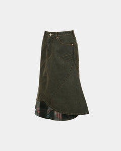 기타 CUSTOM FLARE LAYERED SKIRT apa847w(SUNSET BROWN)