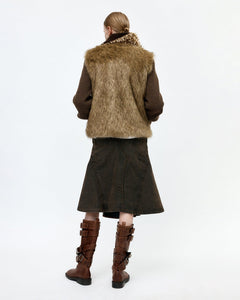 기타 CUSTOM FLARE LAYERED SKIRT apa847w(SUNSET BROWN)