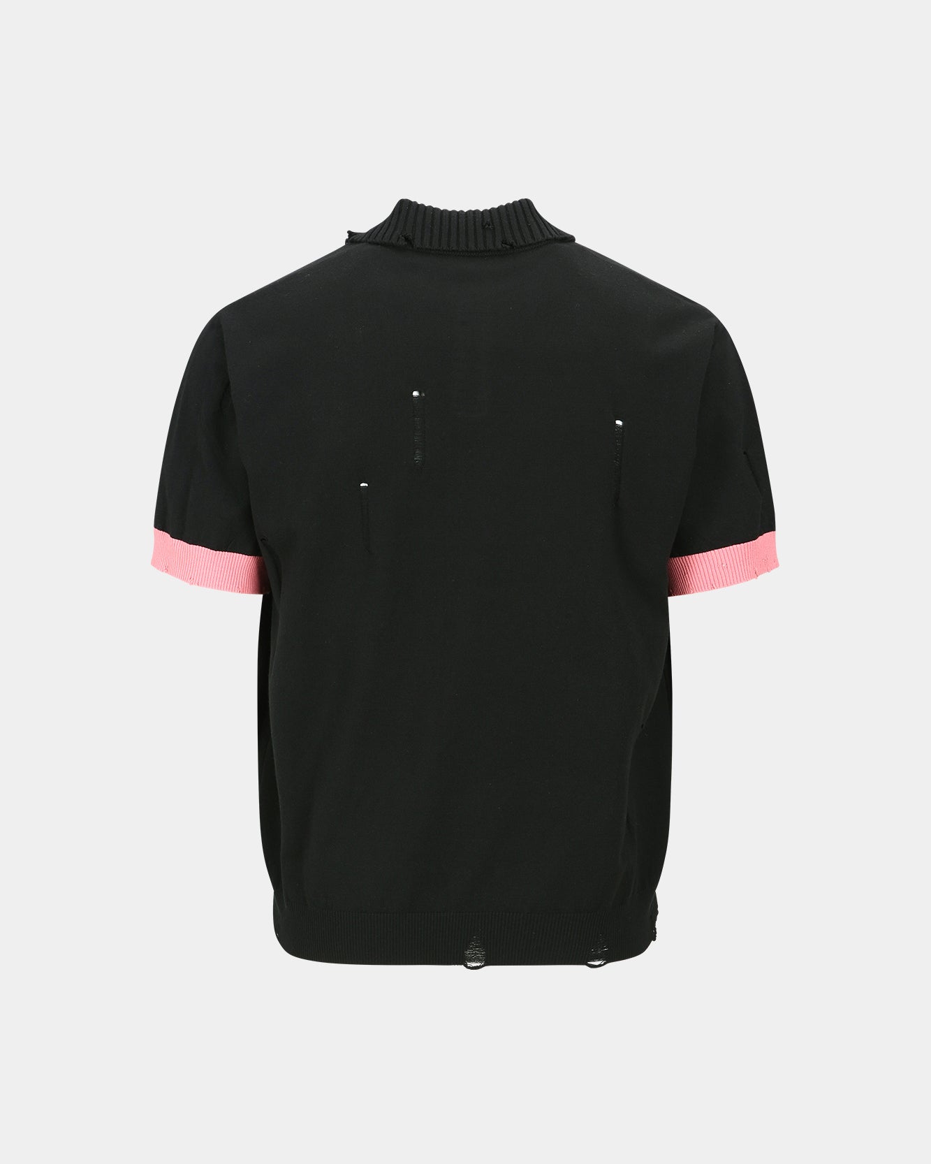 기타 DAMAGED POLO SWEATER atb1243m(BLACK/PINK)