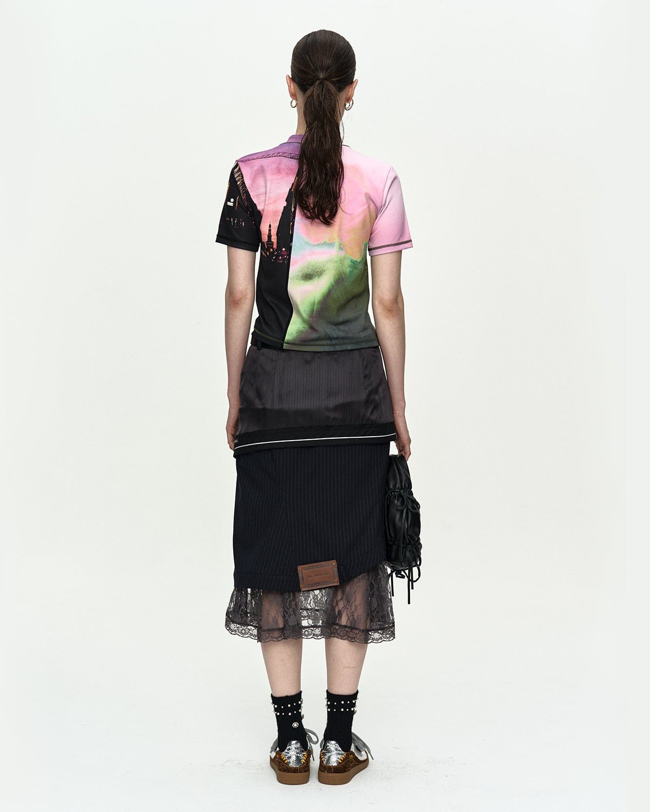 EXCLUSIVE] DECONSTRUCTED UPSIDE-DOWN SKIRT apa896w(NAVY