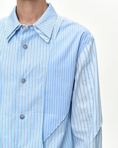 DOUBLE LAYERED STRIPE SHIRT atb1585m(BLUE) – Andersson Bell