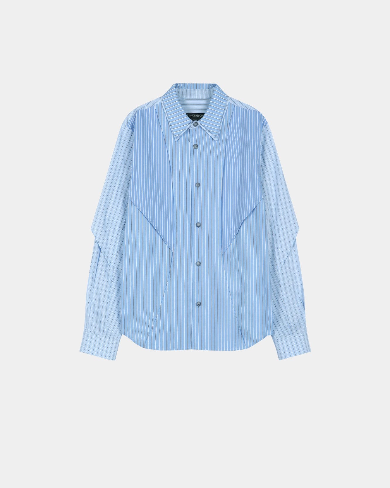 DOUBLE LAYERED STRIPE SHIRT atb1585m(BLUE) – Andersson Bell