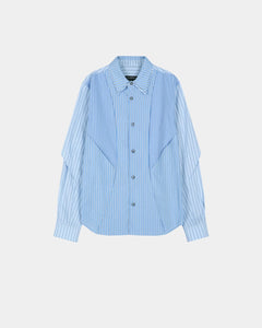 DOUBLE LAYERED STRIPE SHIRT atb1585m(BLUE) – Andersson Bell
