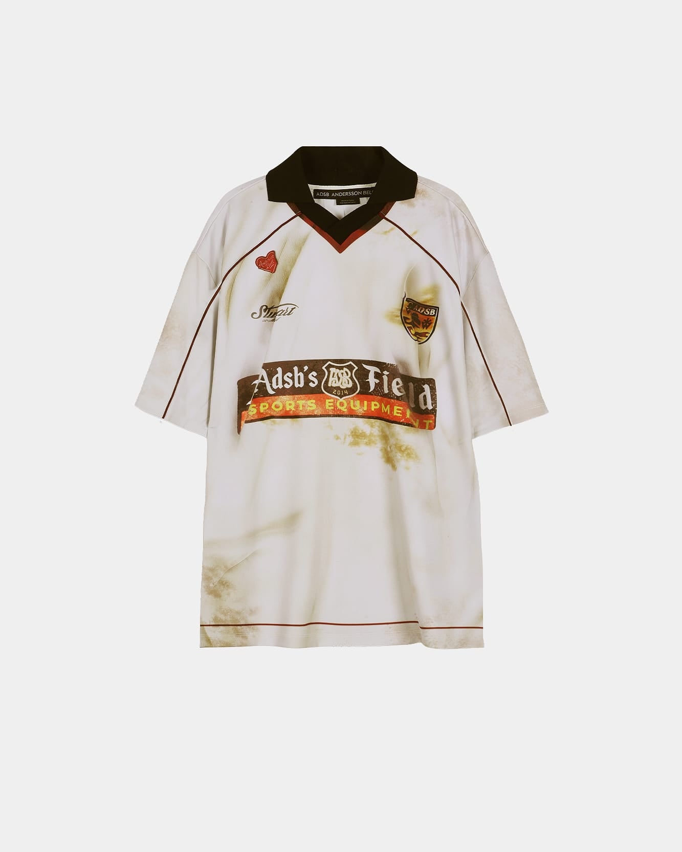 DUST PRINTED FOOTBALL JERSEY T-SHIRT atb1456m(WHITE) – Andersson Bell