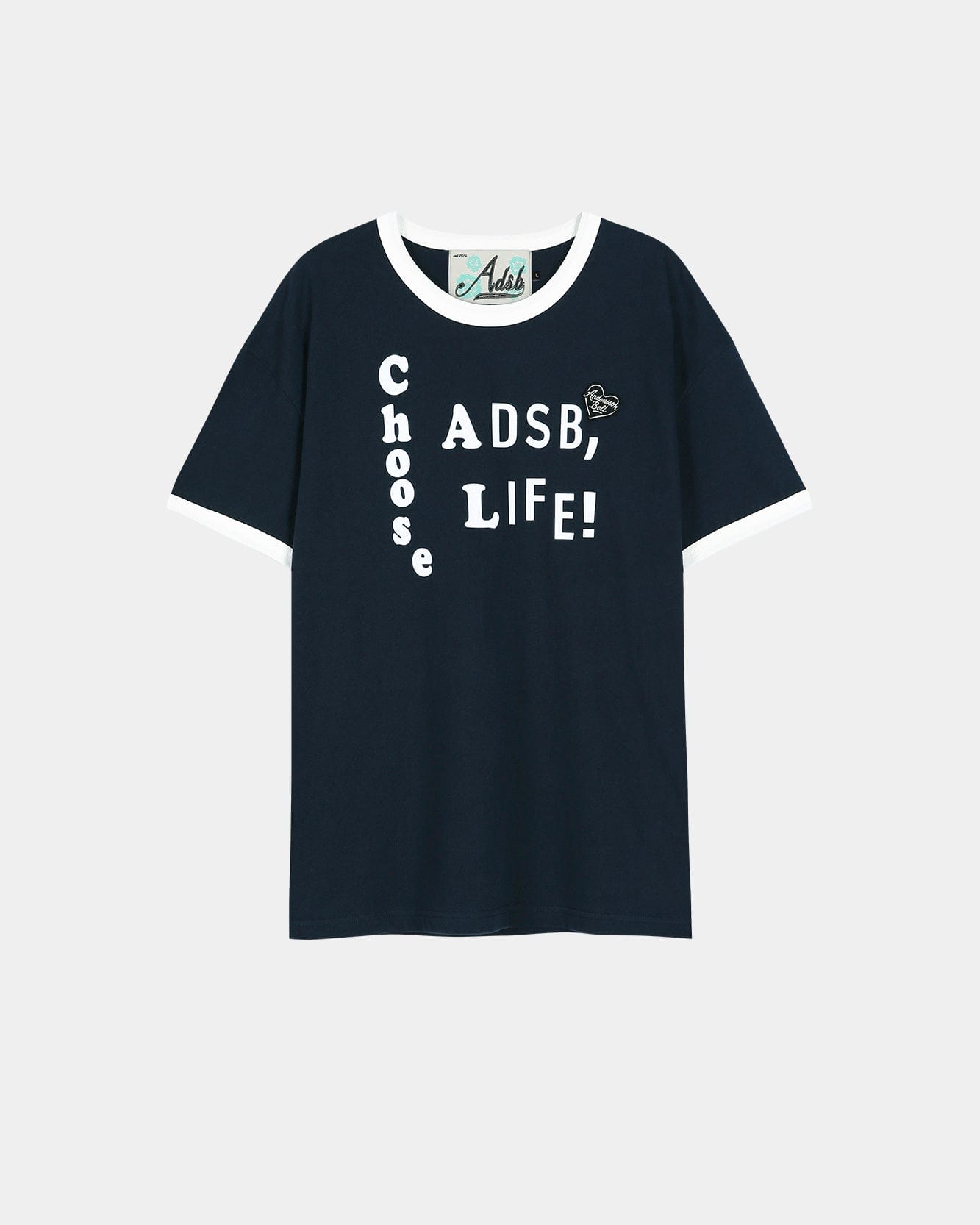 ESSENTIAL) ADSB FLOCKING RINGER T-SHIRT atb1460m(NAVY) – Andersson