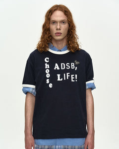 ESSENTIAL) ADSB FLOCKING RINGER T-SHIRT atb1460m(NAVY) – Andersson