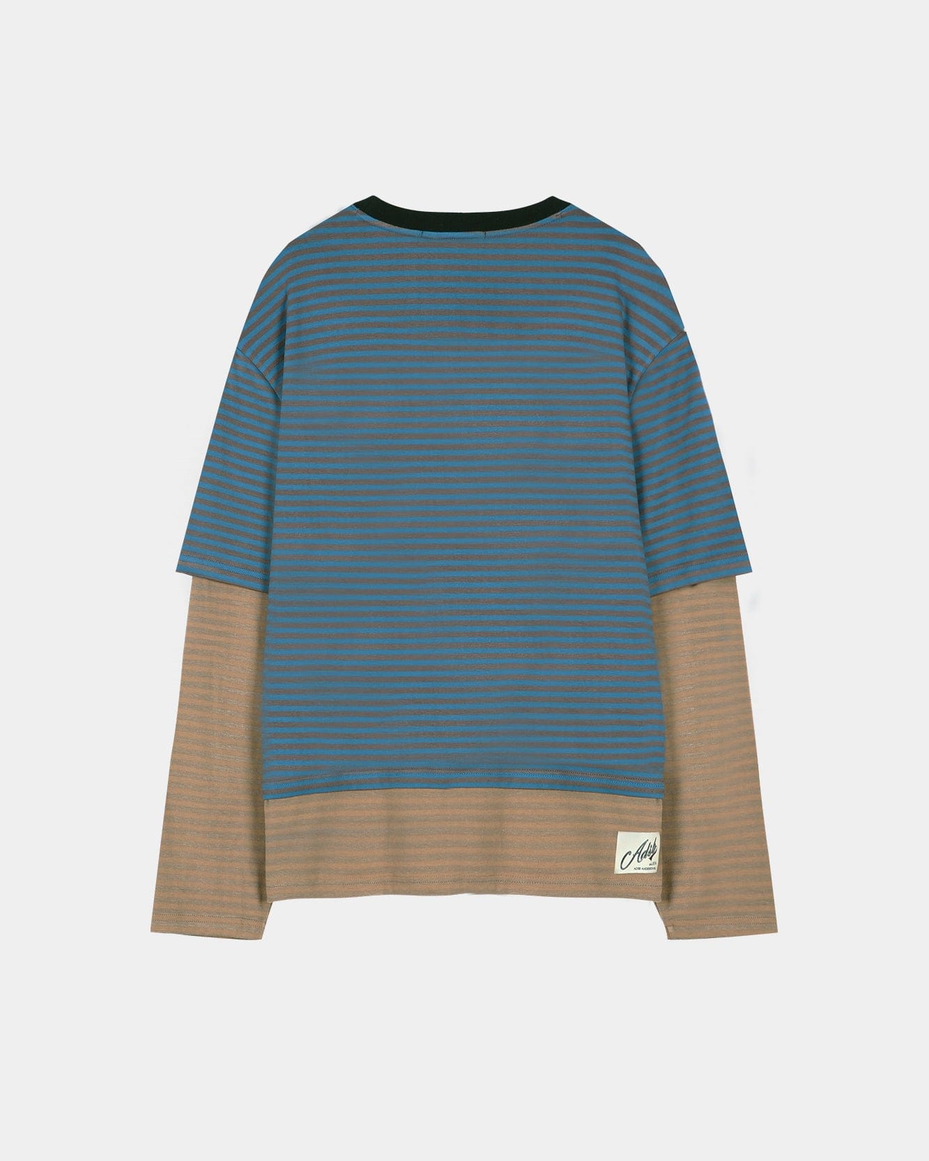 RESTOCK] (ESSENTIAL) HEART MESSAGE STRIPE LAYERED L/S T-SHIRT