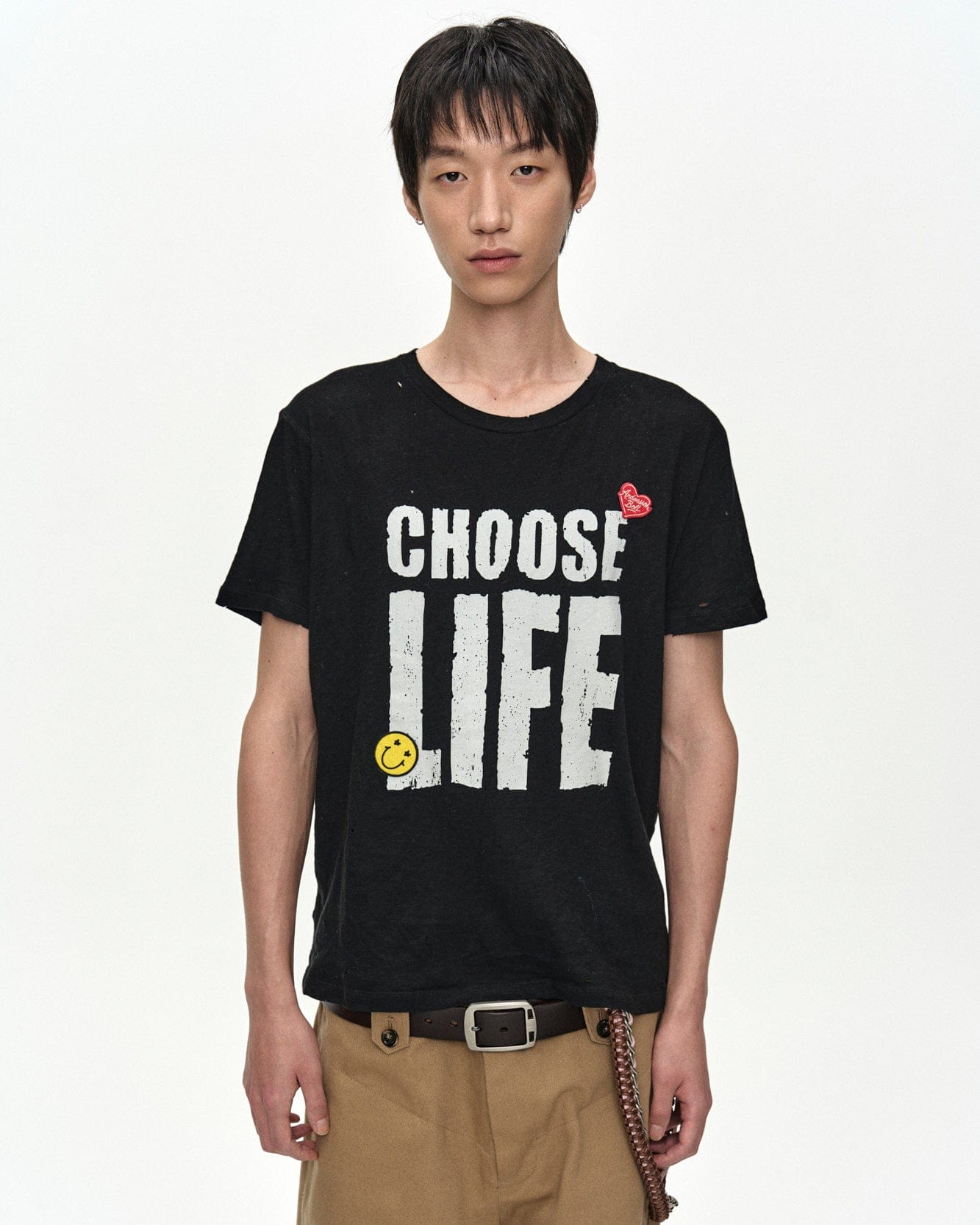 トップス MUZE - CHOOSE LIFE THRMAL WIDE CUT&SEWN ESSENTIAL) UNISEX CHOOSE LIFE T-SHIRT atb1547u(BLACK) – Andersson Bell
