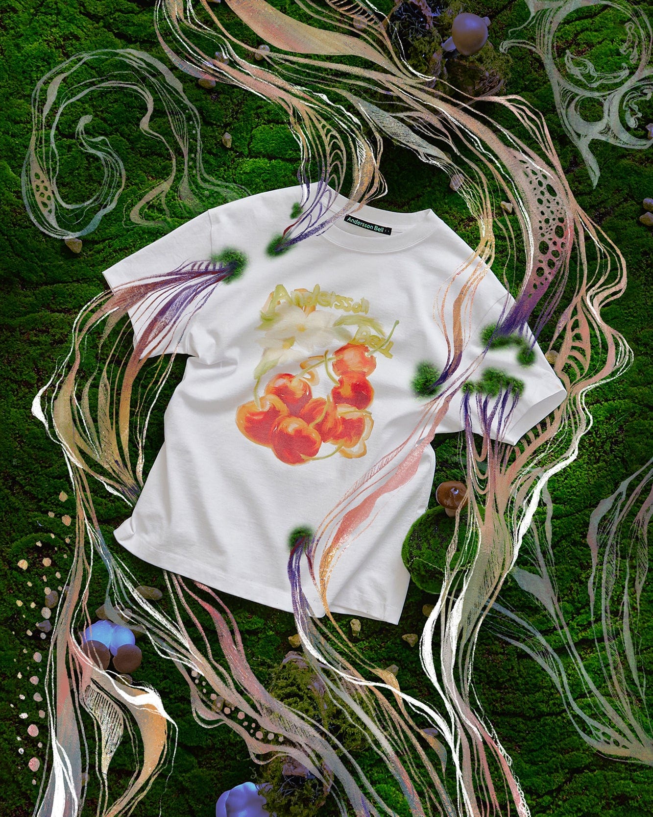 기타 (ESSENTIAL) UNISEX FRUITS T-SHIRT atb1407u(WHITE)