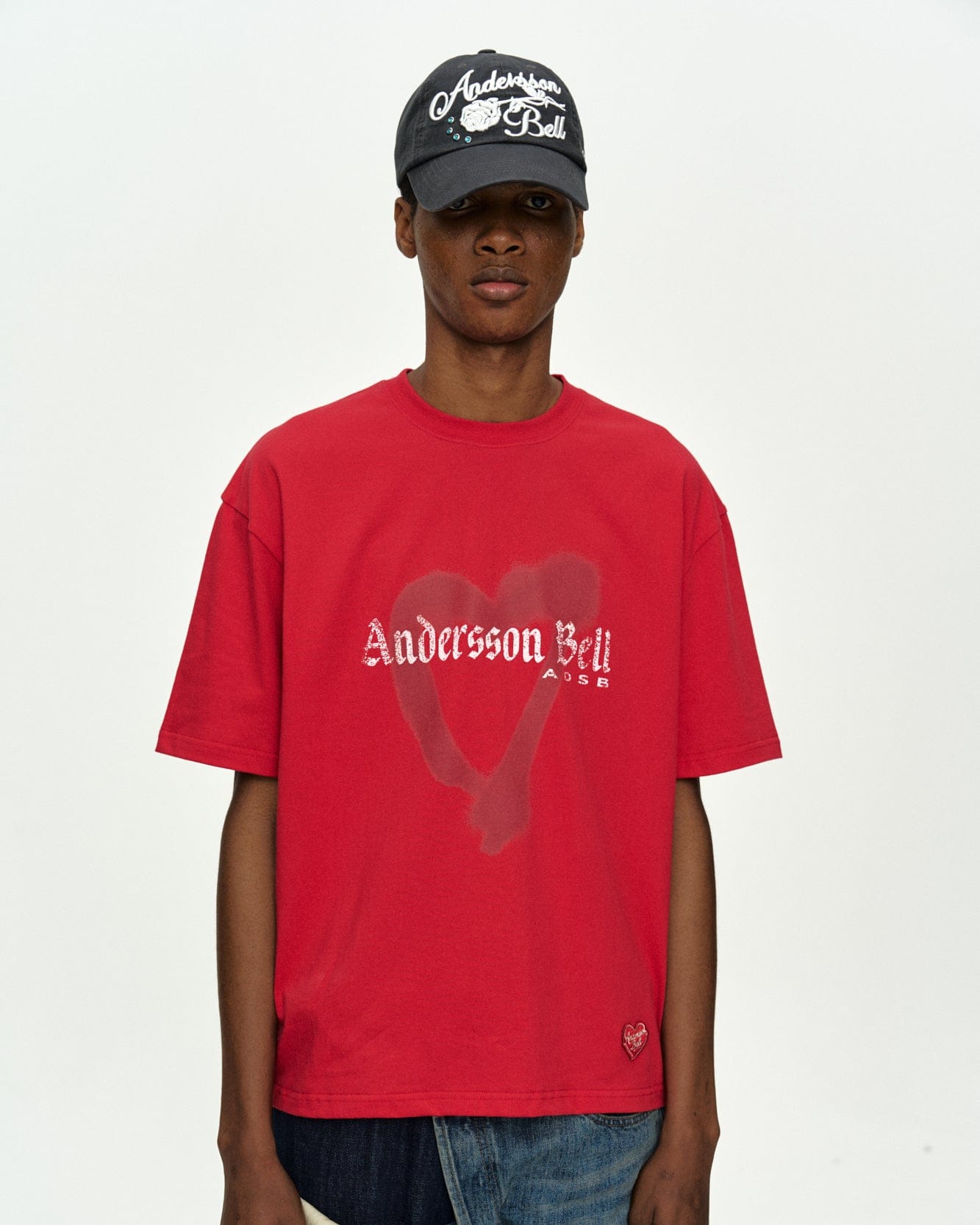 RESTOCK] (ESSENTIAL) UNISEX HEART T-SHIRT atb1417u(RED
