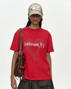 RESTOCK] (ESSENTIAL) UNISEX HEART T-SHIRT atb1417u(RED