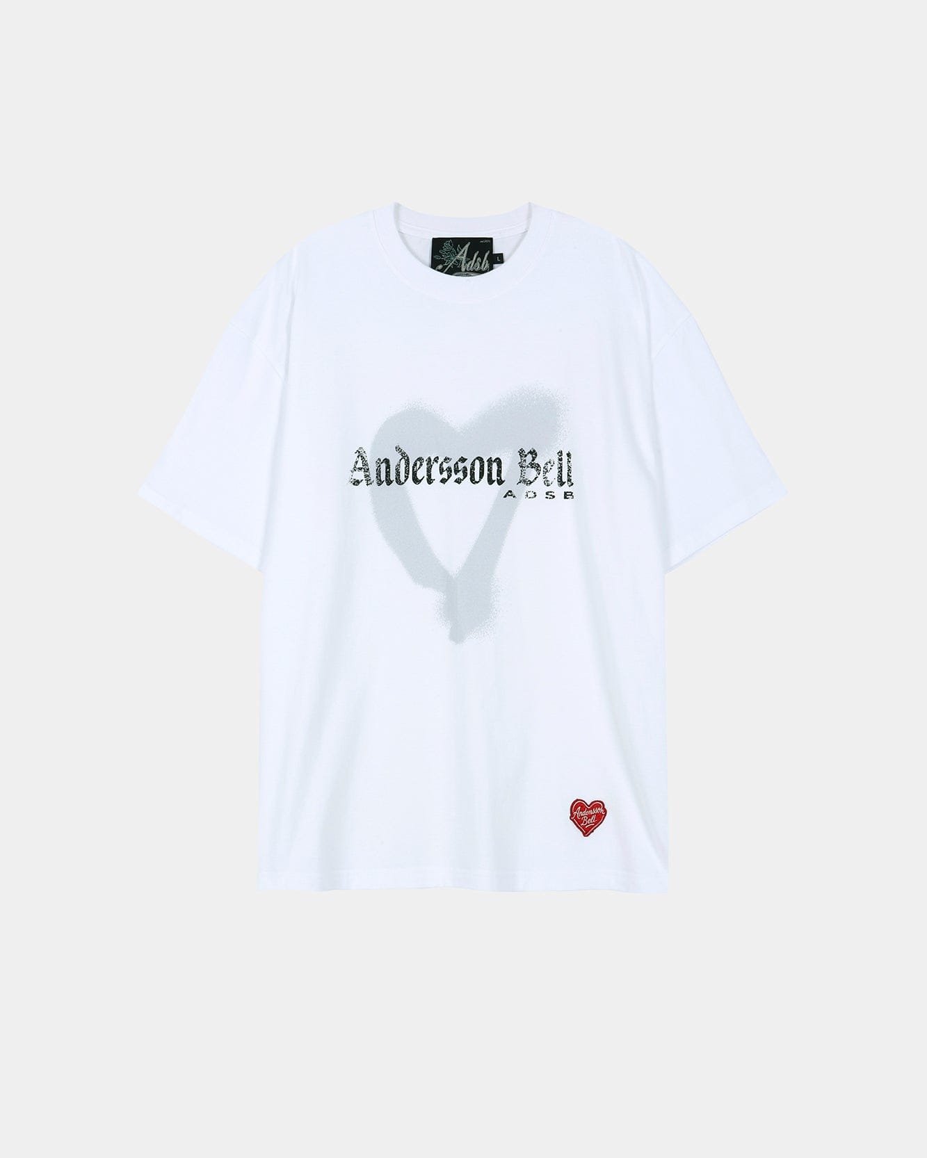 RESTOCK] (ESSENTIAL) UNISEX HEART T-SHIRT atb1417u(WHITE