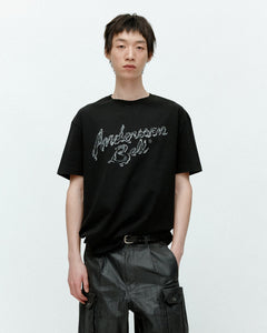 기타 (ESSENTIAL) UNISEX LIQUID LOGO T-SHIRT atb1405u(BLACK)