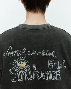 기타 (ESSENTIAL) UNISEX PIGMENT SUN DANCE T-SHIRT atb1404u(BLACK)