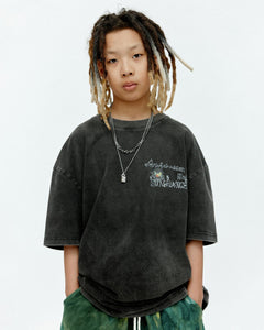 기타 (ESSENTIAL) UNISEX PIGMENT SUN DANCE T-SHIRT atb1404u(BLACK)