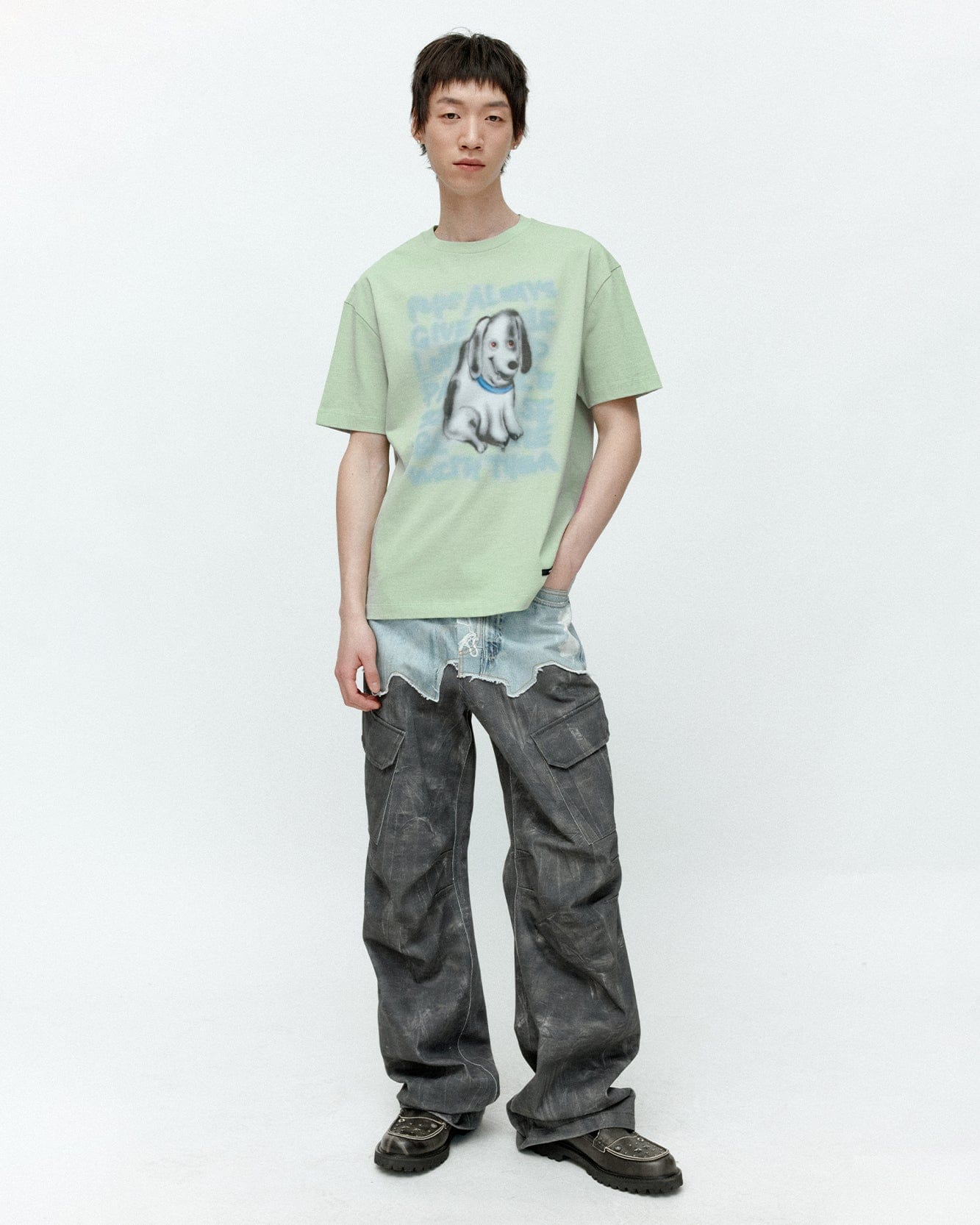 기타 (ESSENTIAL) UNISEX PUPPY T-SHIRT atb1409u(MINT)