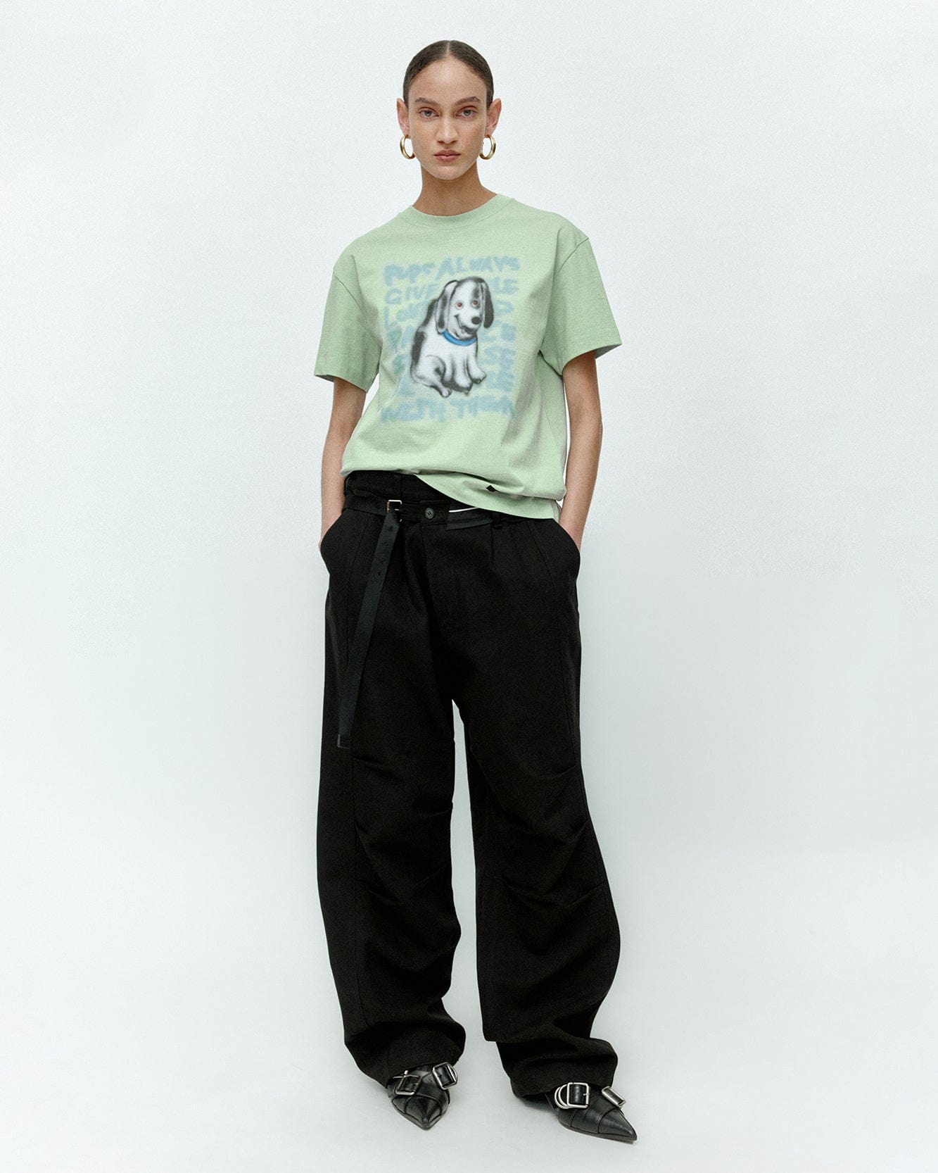 기타 (ESSENTIAL) UNISEX PUPPY T-SHIRT atb1409u(MINT)