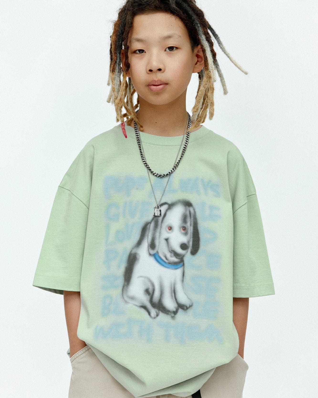 기타 (ESSENTIAL) UNISEX PUPPY T-SHIRT atb1409u(MINT)